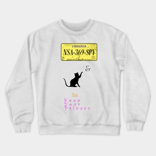 Keep Your Privacy With Cat Crewneck Sweatshirt